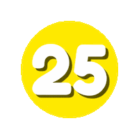 Twenty Five Number Sticker