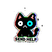 Cat Stay Weird Sticker by Weird Cats