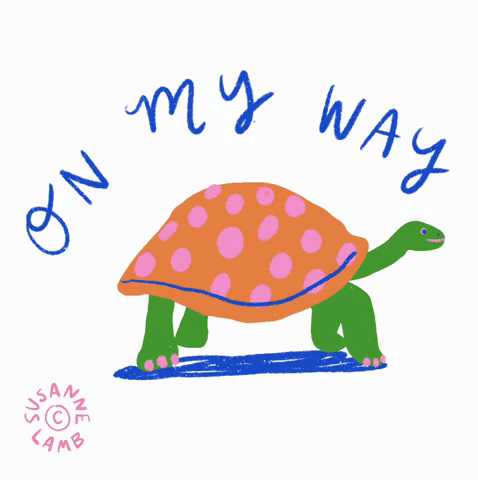 running turtle clipart