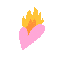 On Fire Love Sticker