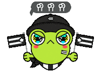 Peace Frog Sticker