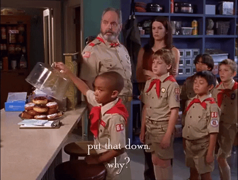 red handed no food for you GIF by Gilmore Girls 