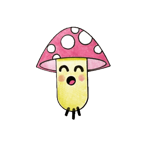 Drawing Mushroom Sticker by Griffographe