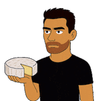 Cheese Starburst Sticker by Heldeep Records