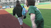 tincaps baseball mascot goofy johnny GIF
