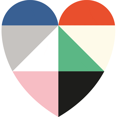 marsavril coeur multicolor Sticker