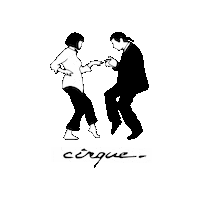 Pulp Fiction Dancing Sticker by Café Cirque