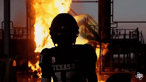 aggieathletics giphyupload fire 10 jersey GIF