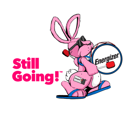 drumming keeps going Sticker by Energizer Bunny
