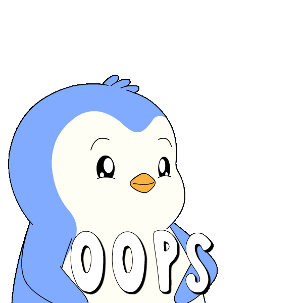 Oh No Oops Sticker by Pudgy Penguins