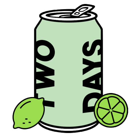 TwoDaysDrinks hard seltzer vodka soda two days vodka lime Sticker