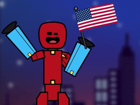 Happy Independence Day GIF by Stikbot
