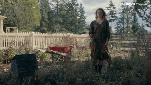 Rachel Brosnahan Garden GIF by The Roku Channel