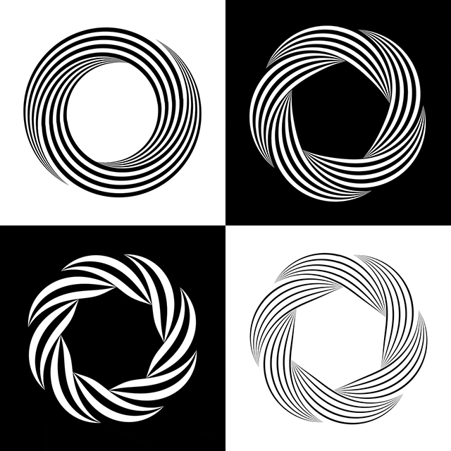 xponentialdesign black and white simple minimal geometry GIF