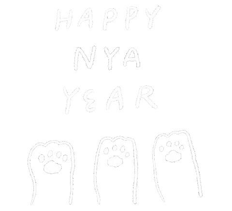 Happy New Year Cat Sticker