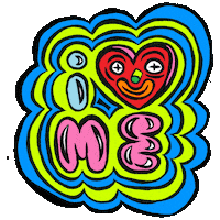 I Love Me Heart Sticker by Holly Simple
