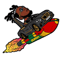 Atlantic Records Rocket Sticker by Burna Boy