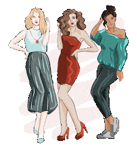 pimp_my_outfit stylist girls night squad goals ladies night Sticker