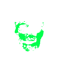 akappa91 skull particle green skull Sticker