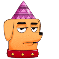 Dog Birthday Sticker by Demic