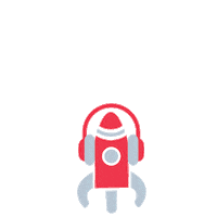 ICANREADINDONESIA fun red space fly Sticker