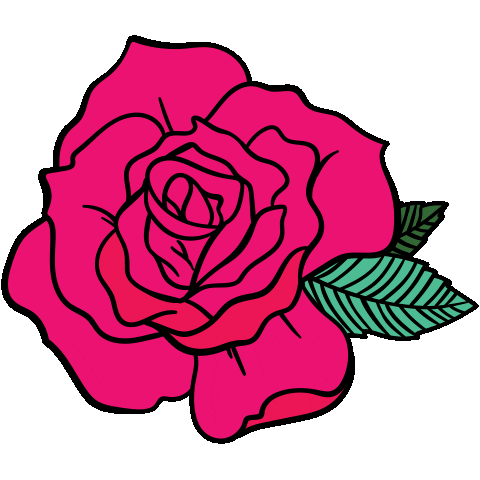 Pink Rose Flower Sticker by beauhudson