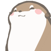 Happy Otter Sticker
