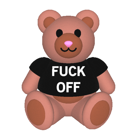Fuck Off Teddy Bear Sticker by No Fun®