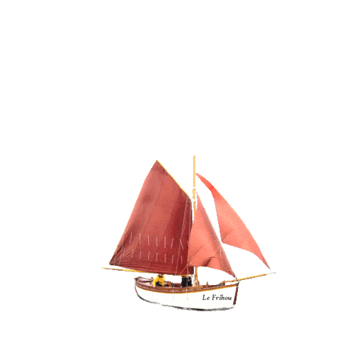 lefrihou giphyupload sailing sailor oldboat Sticker