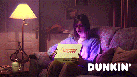 surprise wow GIF by Dunkin Coffee