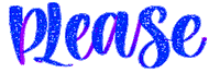 bywinterbird rainbow glitter lettering please Sticker