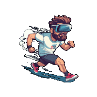 Virtual Reality Running Sticker by Preneura