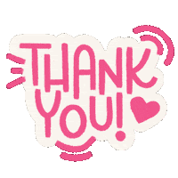 Heart Thank You Sticker