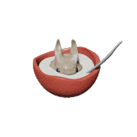 honyubin food animal rabbit yogurt Sticker