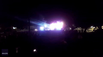 Concertgoers Scream as Music Festival Interrupted by Iron Dome Rockets Overhead
