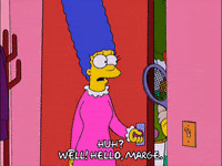 marge simpson badminton GIF