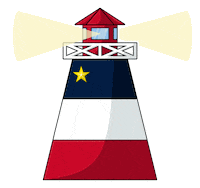 CongresMondialAcadien light flag boat lighthouse Sticker