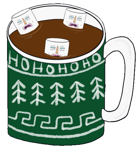 Merry Christmas Mug Sticker by ffembroidery