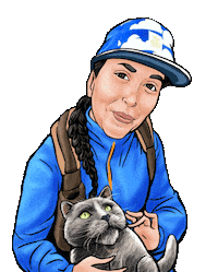 Cat Girl Sticker by eBibs