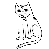 Cat Sticker by STRAYZ