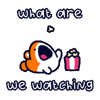 Movie Time Popcorn Sticker