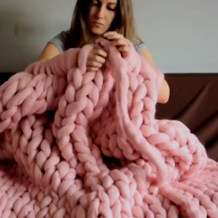 arm knitting GIF