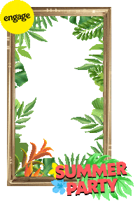 engageinteractiveagency summer festival frame leaves Sticker