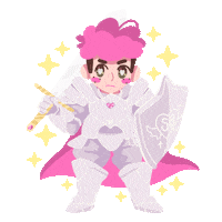 sparkle knight Sticker by Snacky Boy