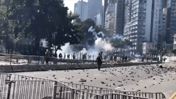 Protesters Use Catapult to Target Hong Kong Police Amid Clashes on University Campus