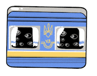 Train Ukraine Sticker by Blacklead