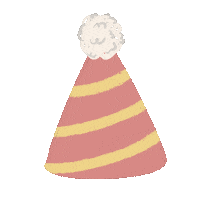Party Hat Sticker by Wunawoosa