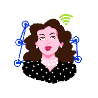 hedy lamarr women Sticker by Denyse®