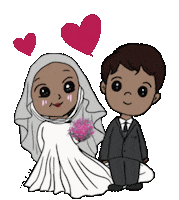 In Love Wedding Sticker