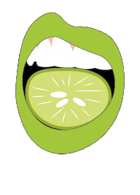 AlbrtoHdzzD lemon juice green lips labios limon labios verdes Sticker